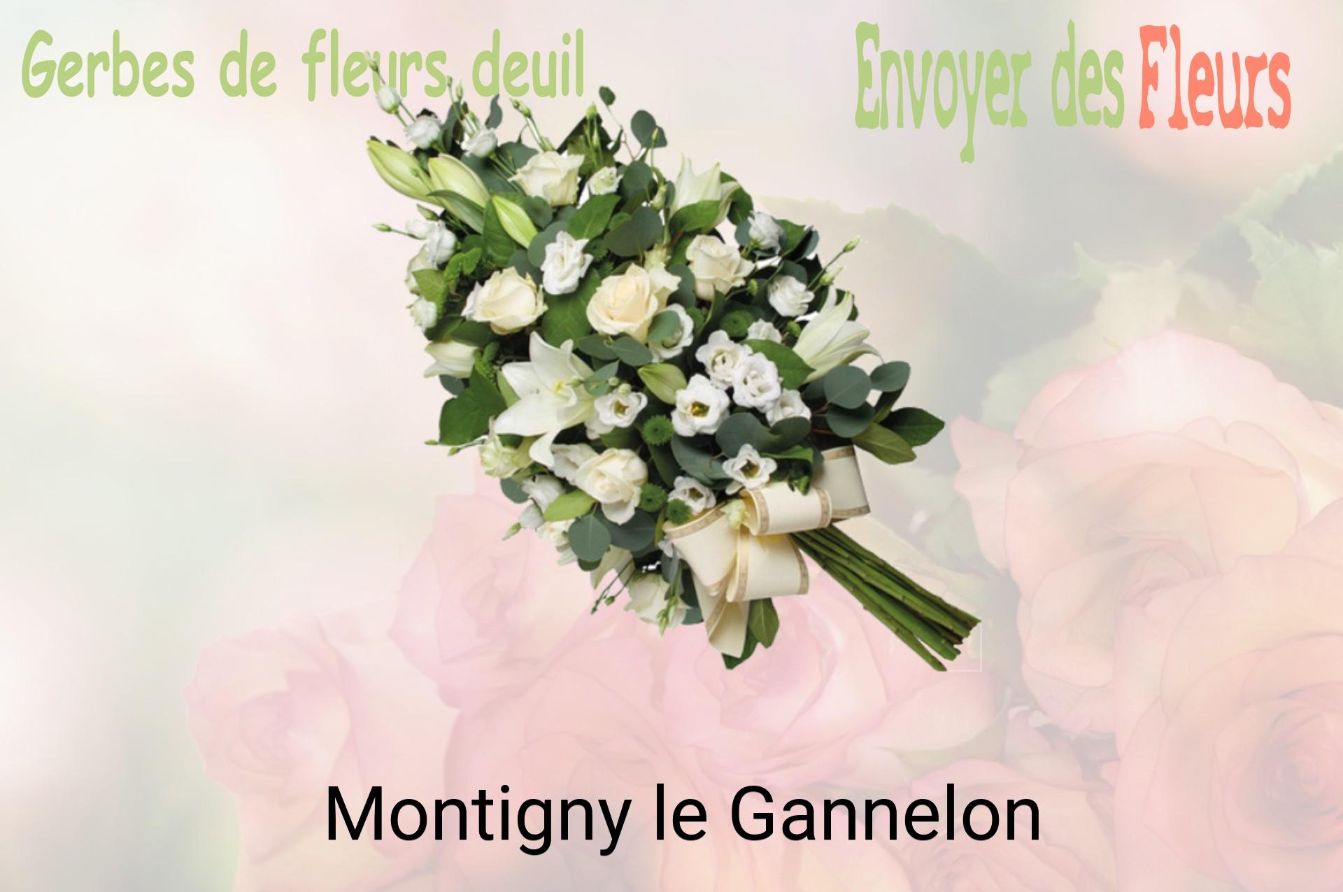 Gerbe de fleurs de deuil livrée à Montigny-le-Gannelon